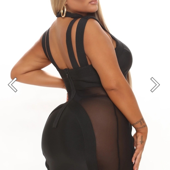 Desiree Bandage Mini Dress - Black - Picture 3 of 9